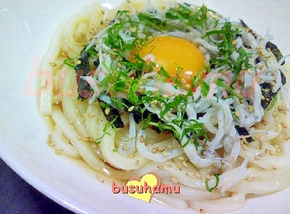 簡単５分☆釜揚げしらすの冷やしうどん