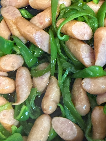 ウインナーとピーマンの甘辛炒め