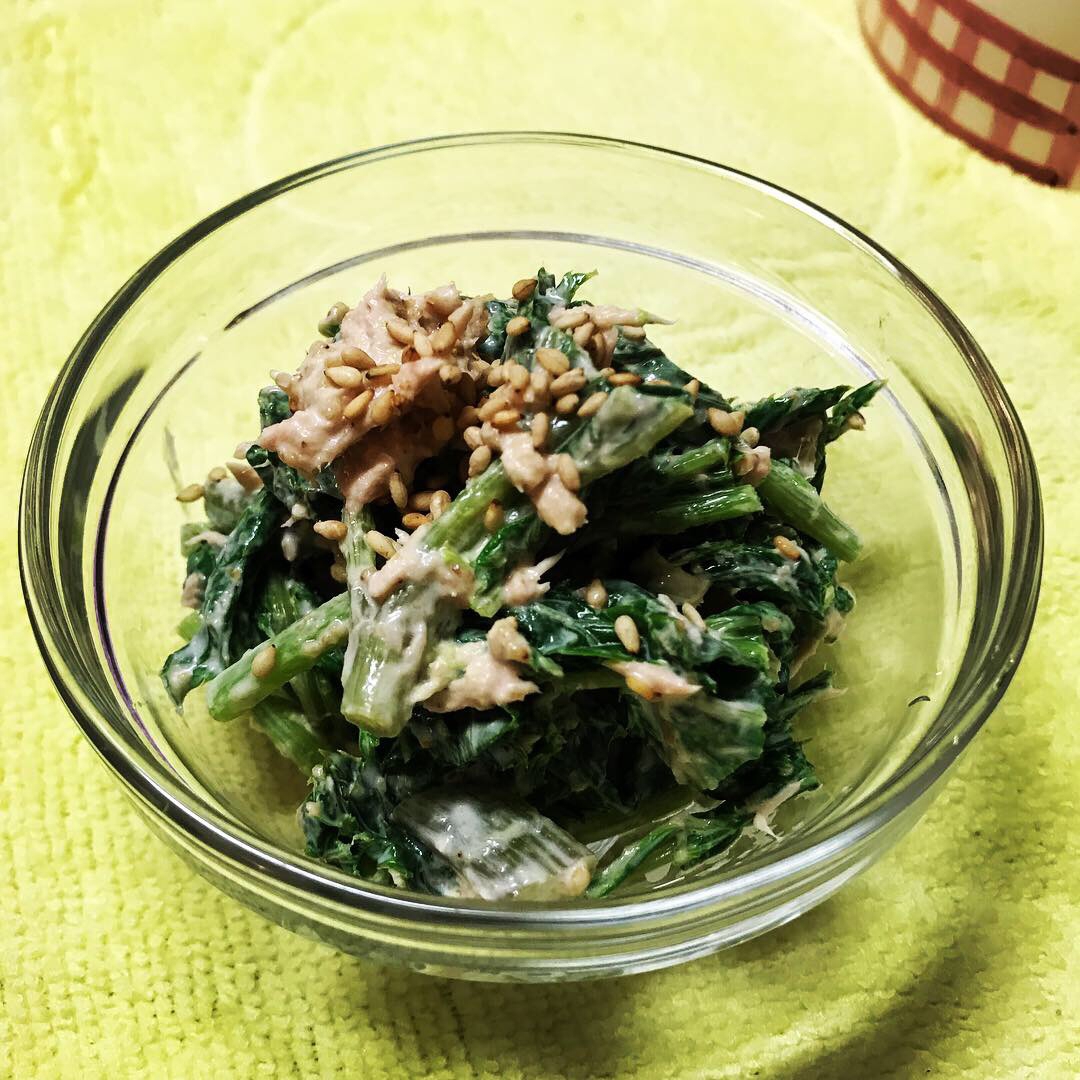 簡単!明日葉のツナマヨ和え