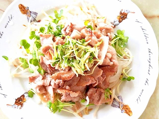 豚バラスライスで!カリカリ豚の塩レモンソース♪