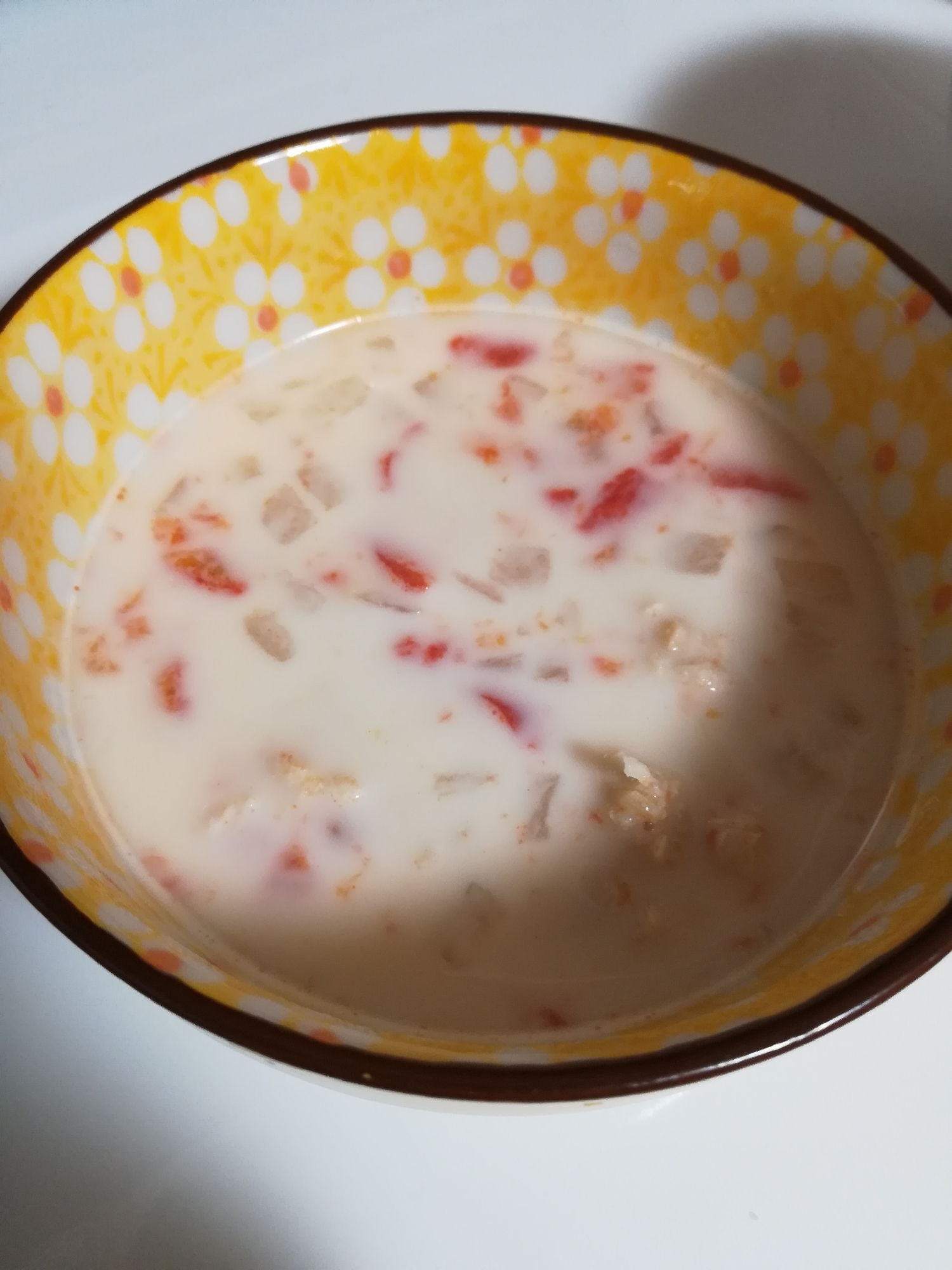 離乳食中期★ささみとトマトのミルクスープ