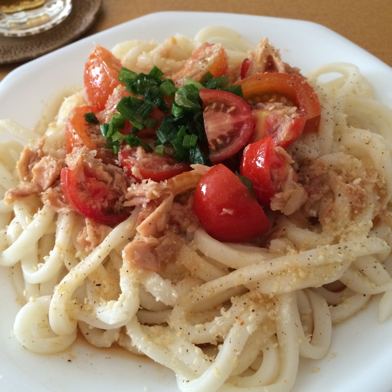 夏にピッタリ♡ツナトマト冷やしうどん