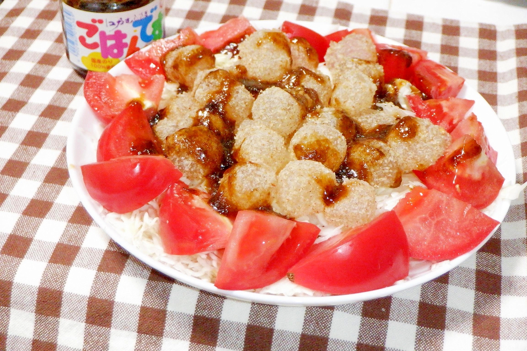 明日香野×桃屋❤胡麻わらび餅のサラダですよ