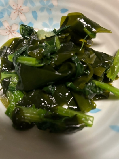 10分で作れる 小松菜とわかめの酢味噌和え