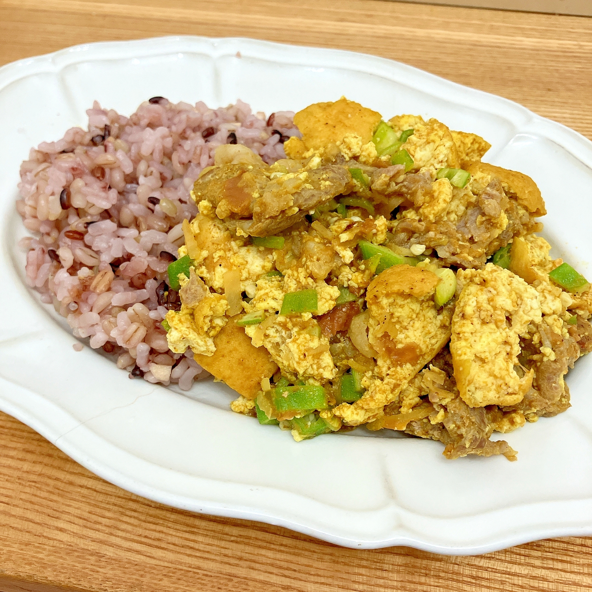 あっさり★オクラと厚揚げのカレー