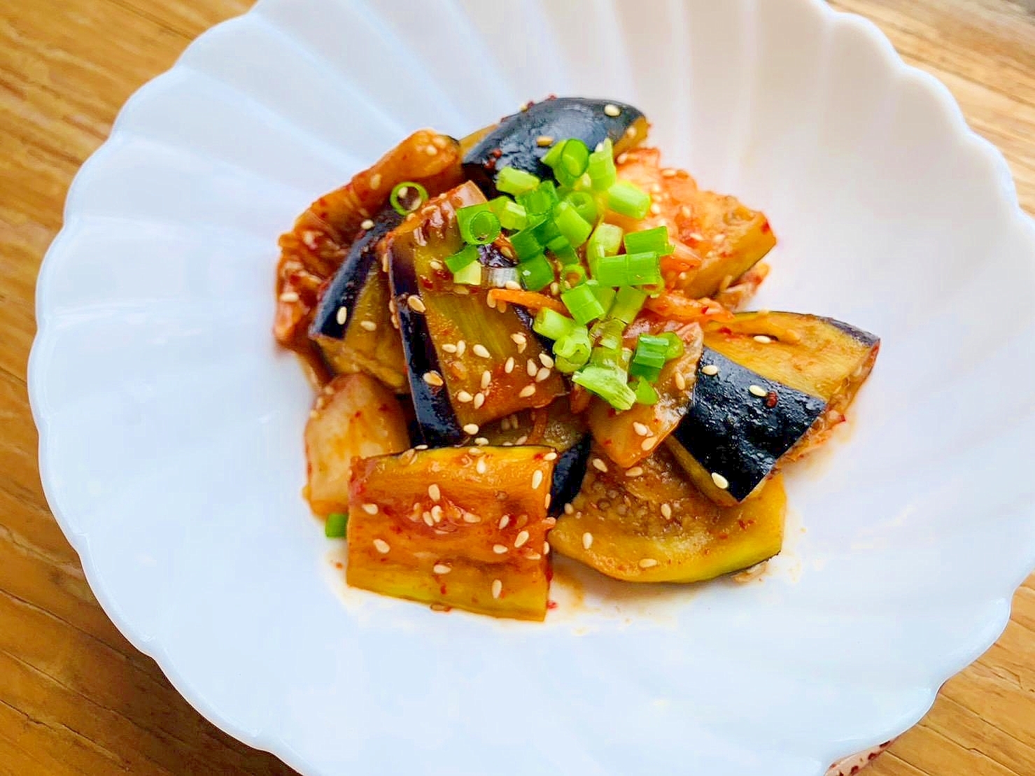 暑い夏でも食べれる!5分でできる茄子キムチ