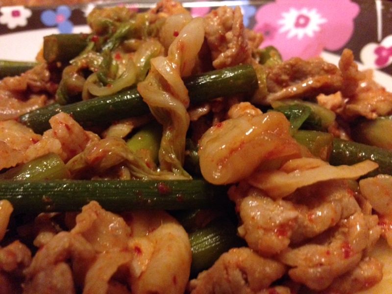 ニンニクの芽入り豚キムチ レシピ 作り方 By きぃ9330 楽天レシピ ニンニクの芽入り豚キムチ レシピ 作り方 By きぃ9330 楽天レシピ