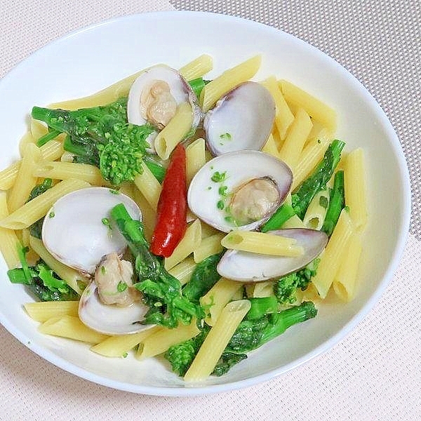 はまぐりと菜の花の酒蒸し風パスタ にんにくバター レシピ 作り方 By Si Ze2k 楽天レシピ はまぐりと菜の花の酒蒸し風パスタ にんにくバター レシピ 作り方 By Si Ze2k 楽天レシピ