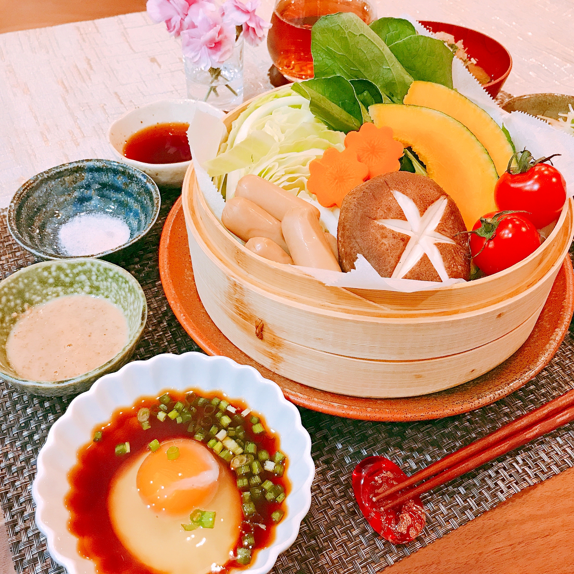 簡単ご馳走♡野菜の蒸籠蒸し