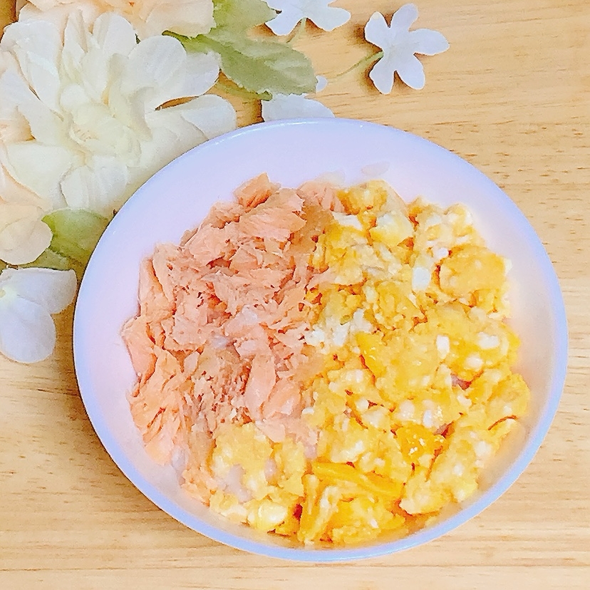 鮭と卵ご飯♪ْ˖⋆