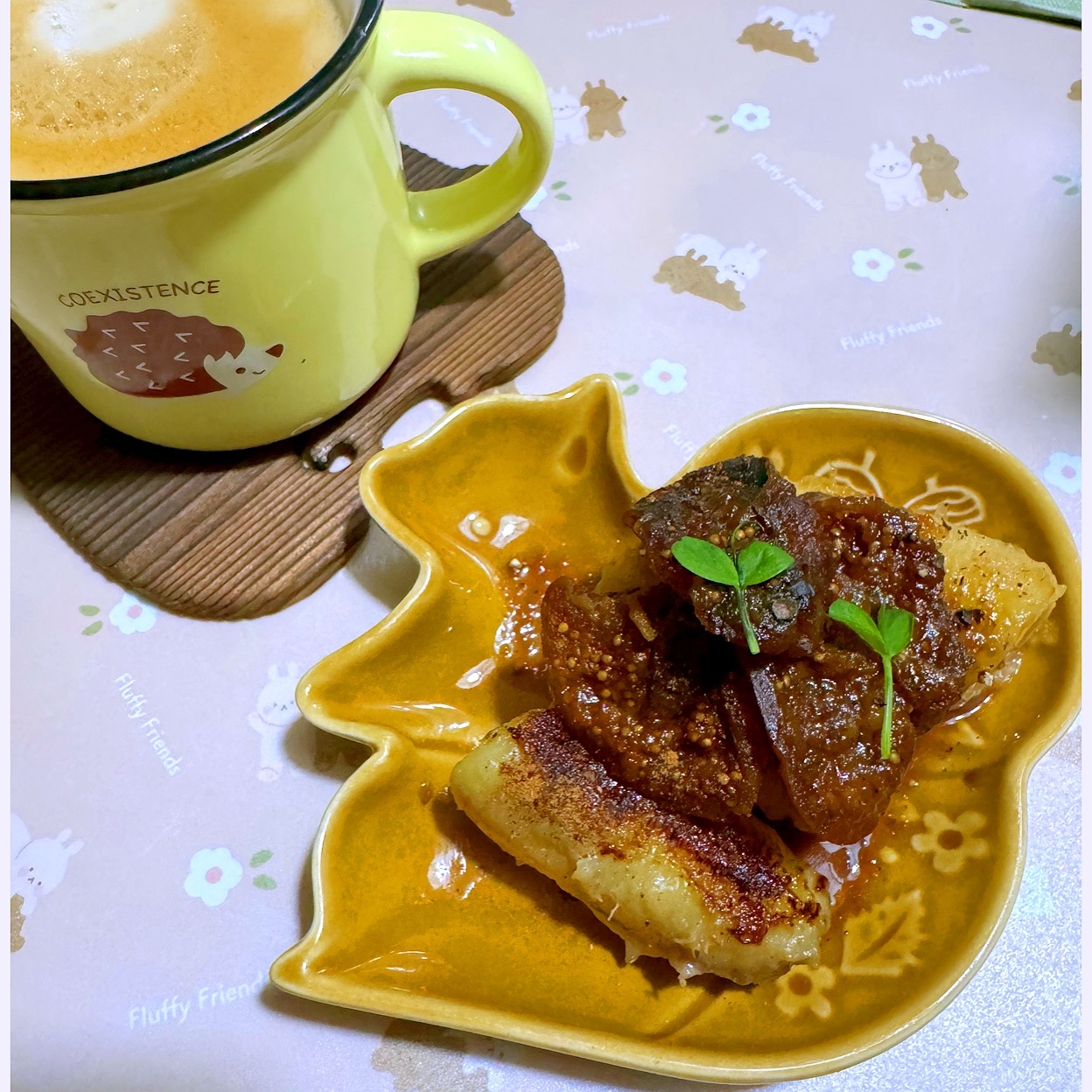 無花果とバナナのバターソテー