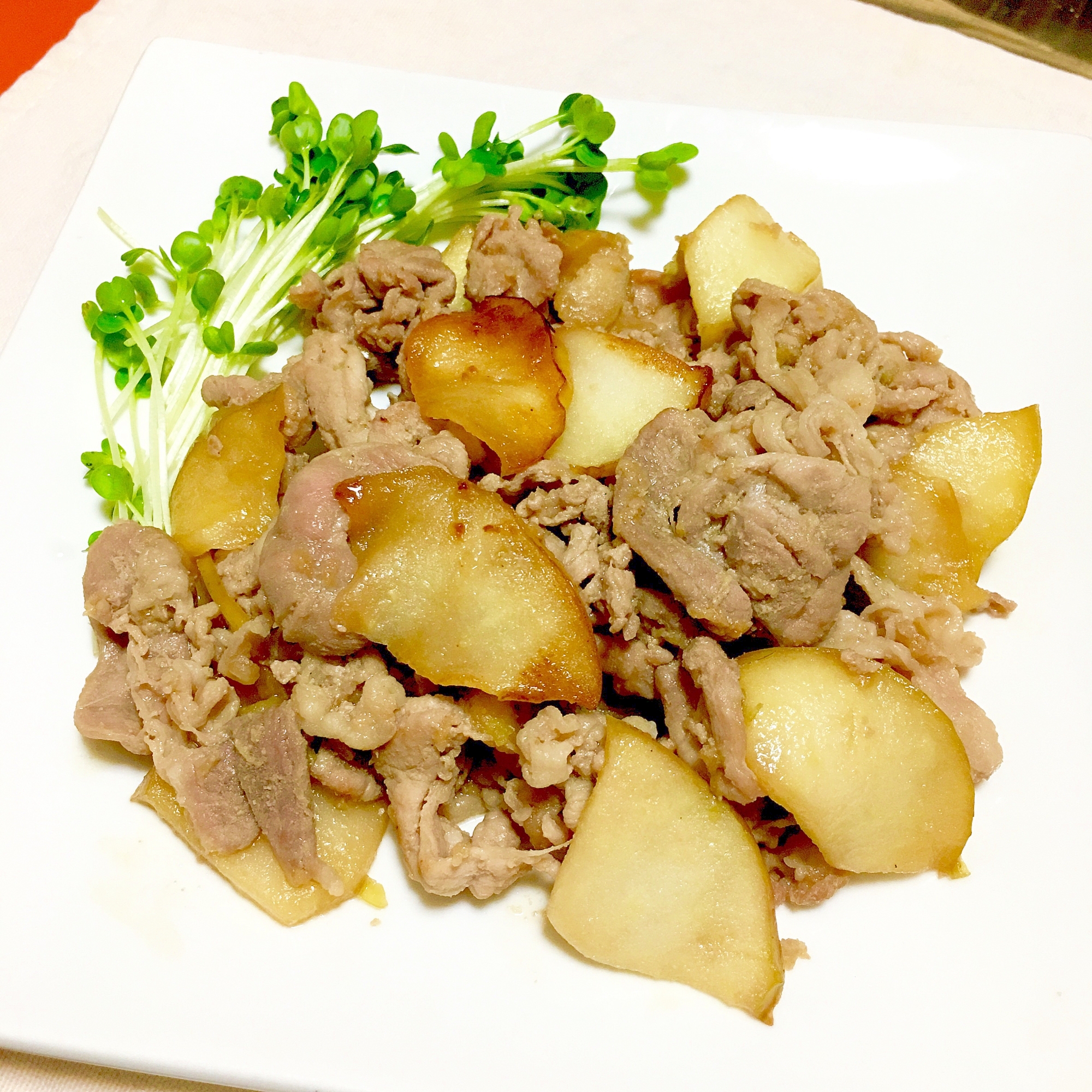 子供も喜ぶ!簡単アップルジンジャー醤油ポーク♡