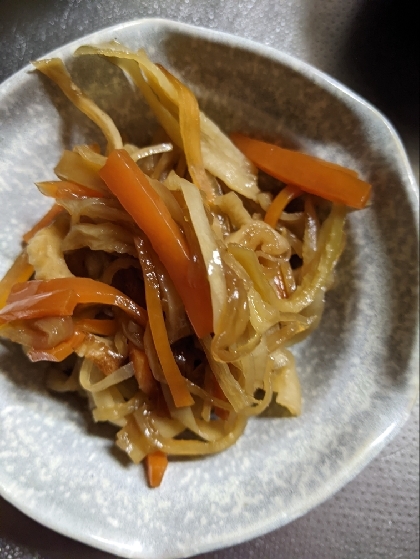 シャキシャキ食感！蓮根と人参と切干大根の和え物