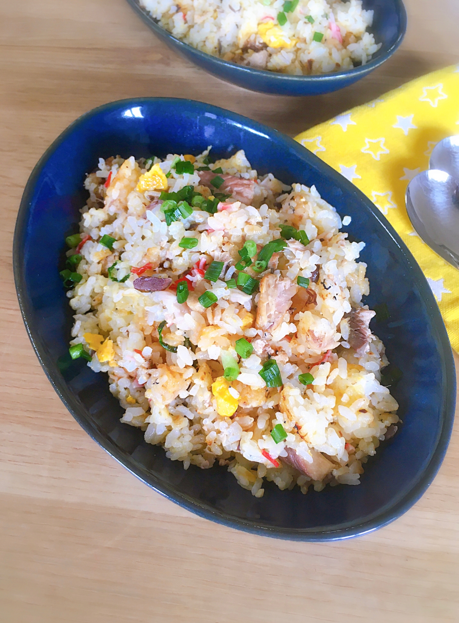 サバ缶で作る♡簡単♪サバとシソの葉チャーハン