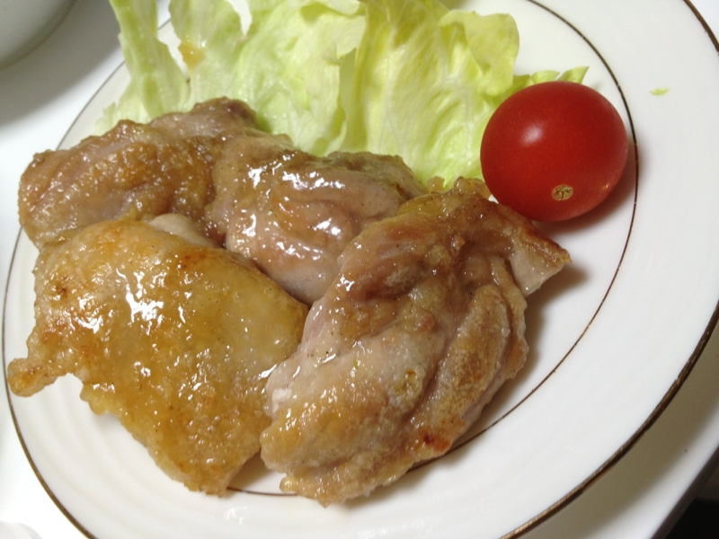 パリパリ！鶏もも肉で生姜焼き