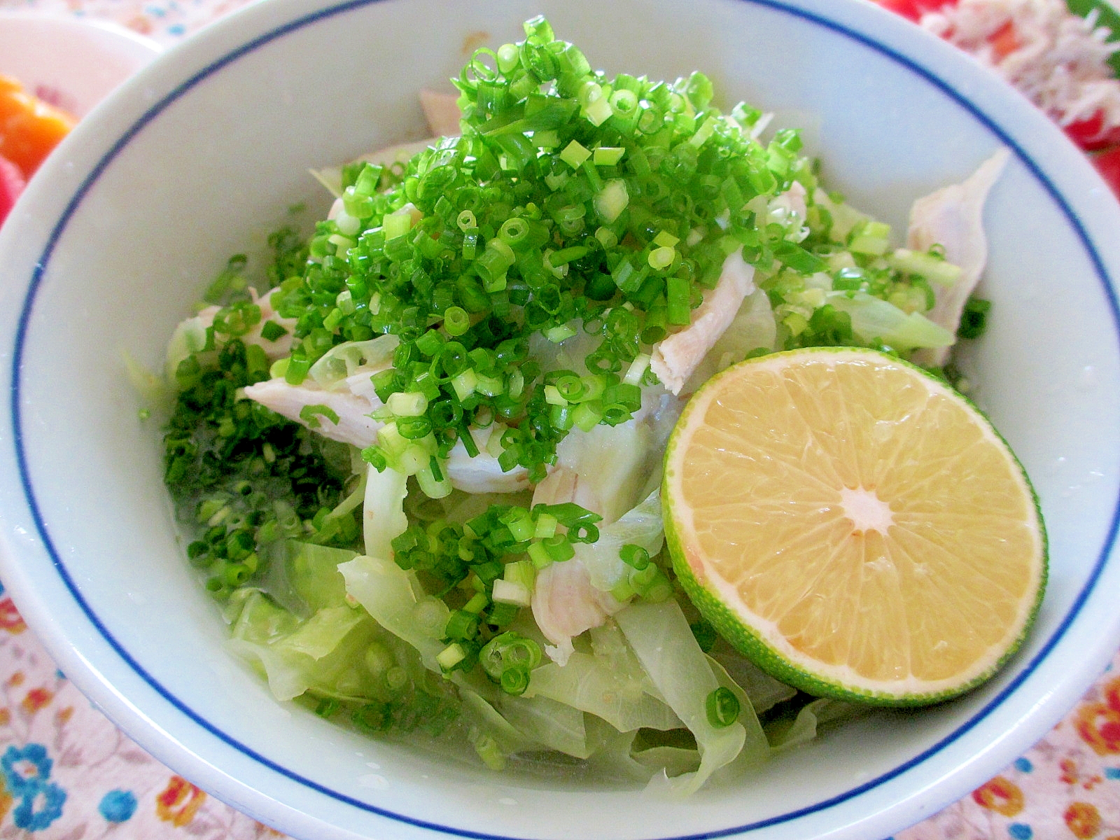 胸肉とキャベツの鶏がら塩糀にゅうめん