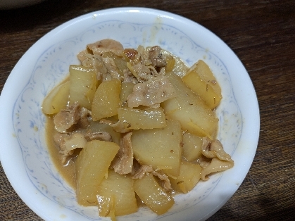 簡単・節約♡テリテリ甘辛みその豚バラ大根