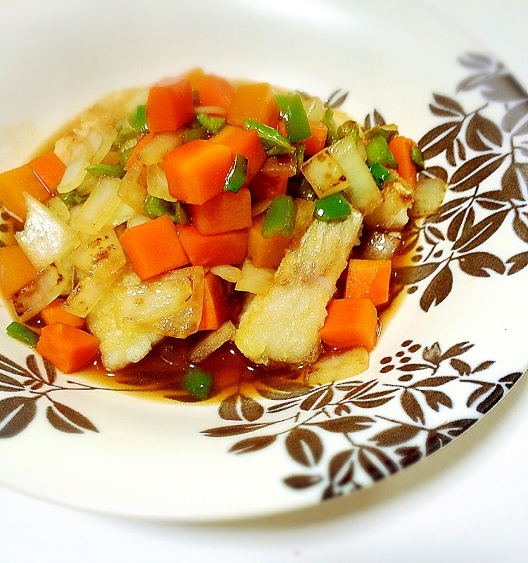 タラの竜田揚げ風 野菜あんかけ