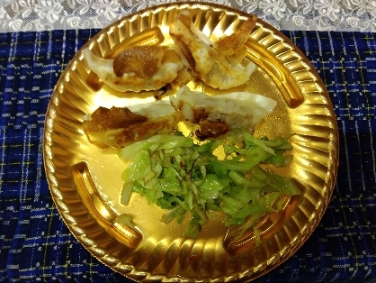 焼き餃子と白菜のオイスターソース炒め