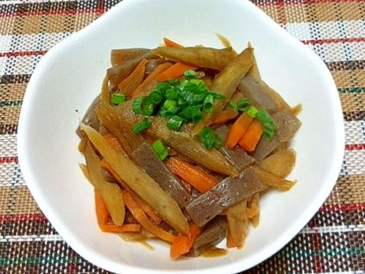 ゴボウと人参とコンニャクの 甘辛炒め煮 レシピ 作り方 By も る す け 楽天レシピ ゴボウと人参とコンニャクの 甘辛炒め煮 レシピ 作り方 By も る す け 楽天レシピ