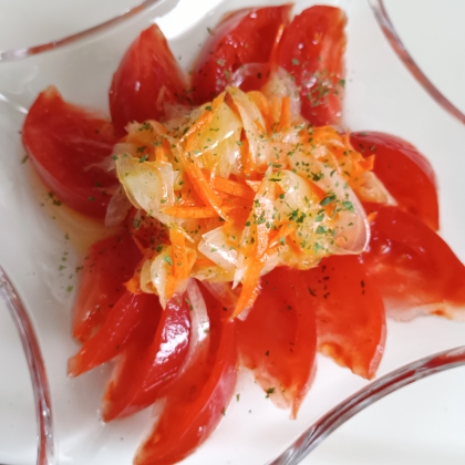 彩りサラダ♡血液サラサラ♡トマトと玉ねぎのサラダ