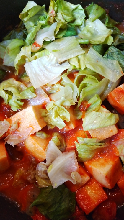 高野豆腐とコンニャクのトマト煮