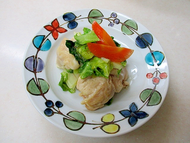 *春キャベツとチキンの中華ソテー*