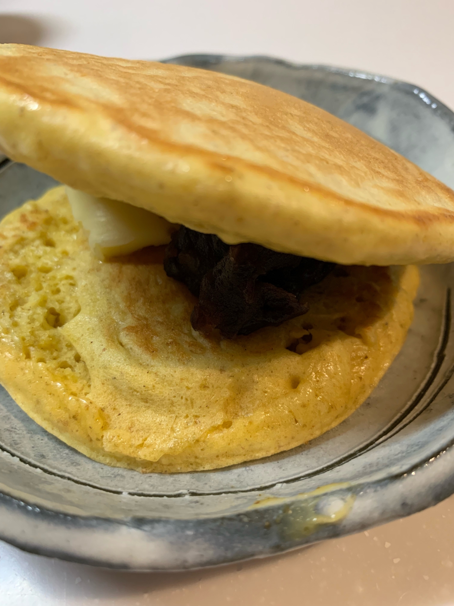 どら焼き風　あずきとバターのパンケーキ