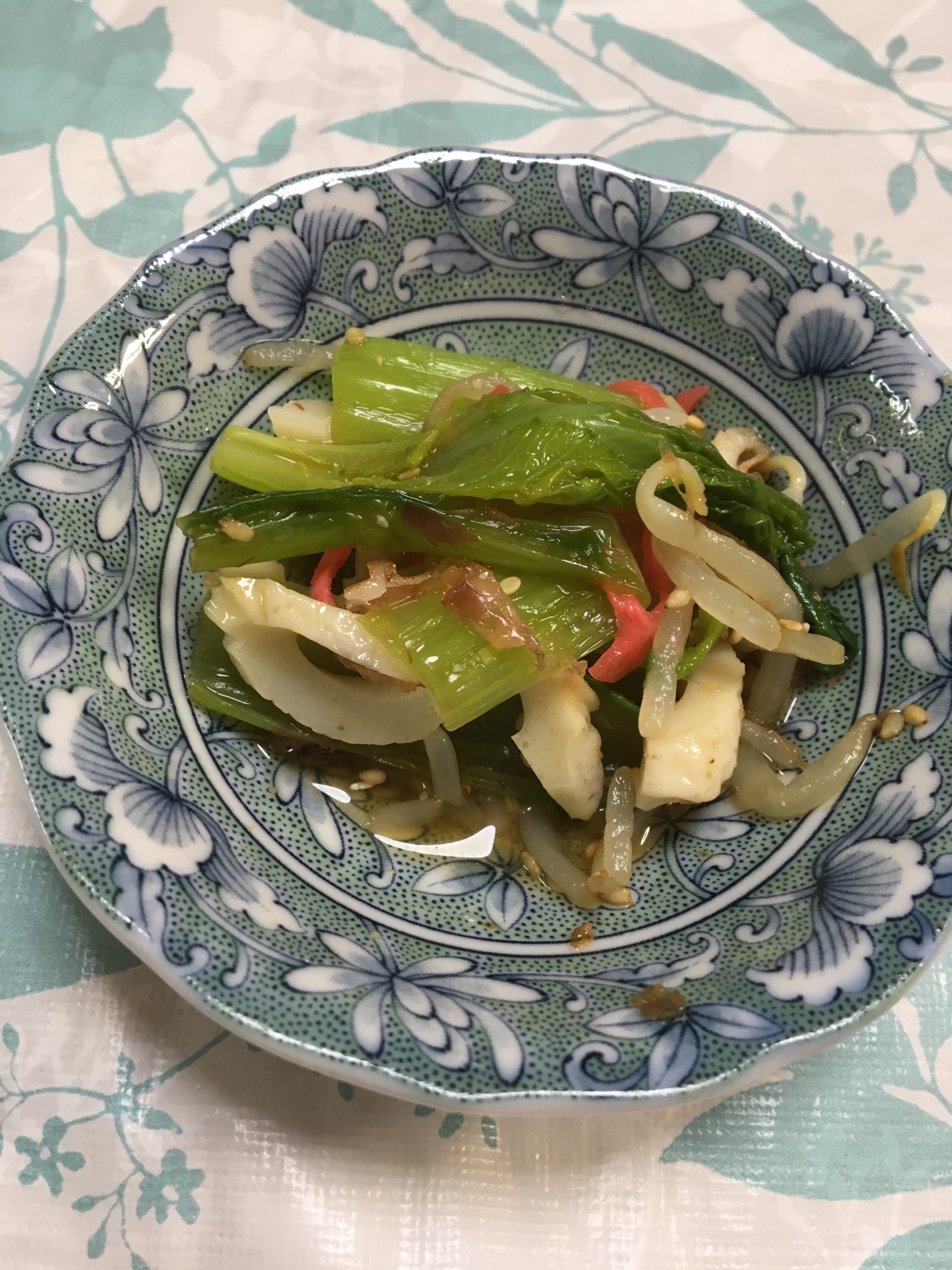 しろなと紅生姜の和え物(*^^*)☆