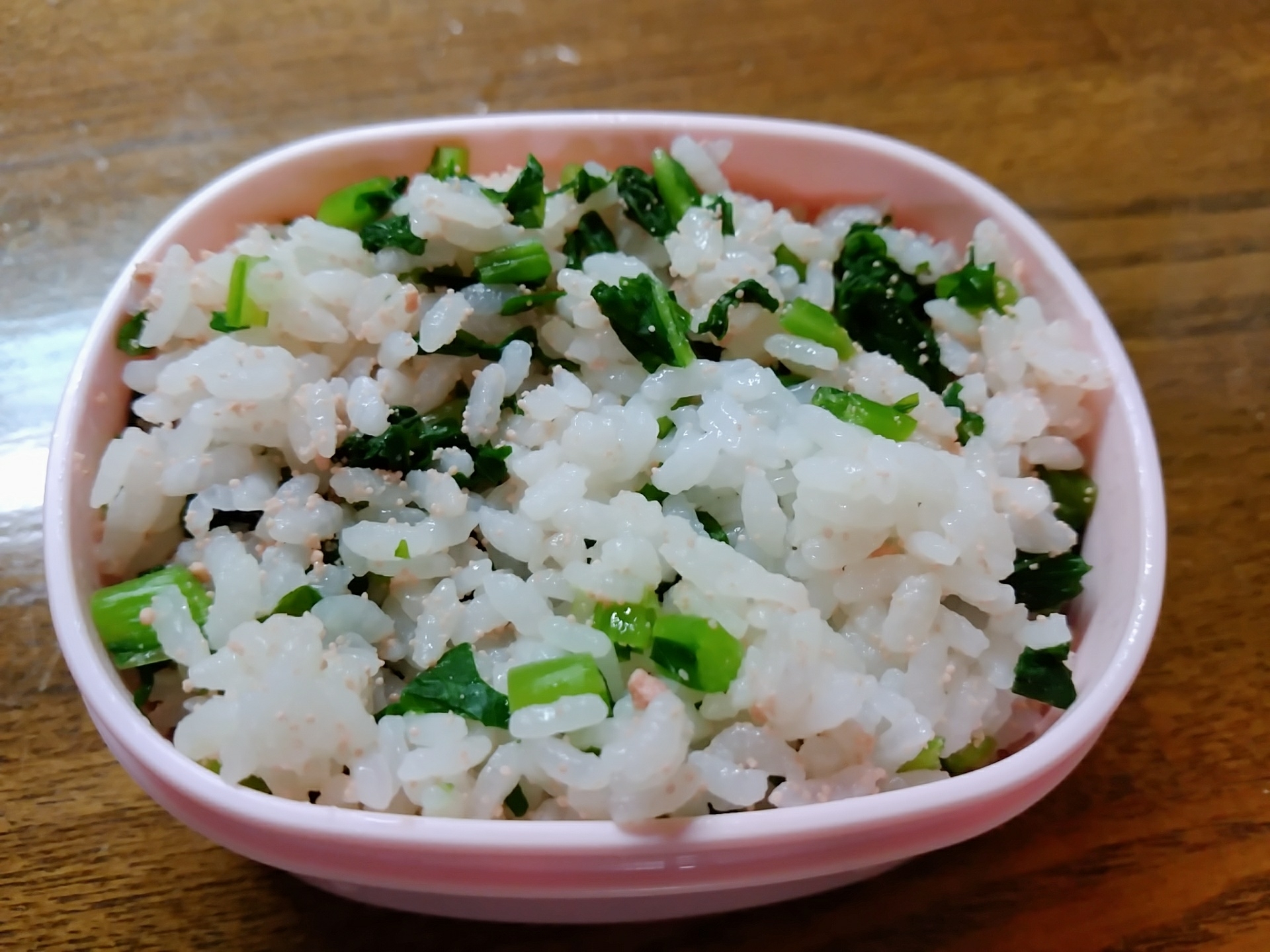小松菜とたらこの混ぜご飯