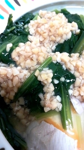 離乳食★ほうれん草の刻み納豆和え