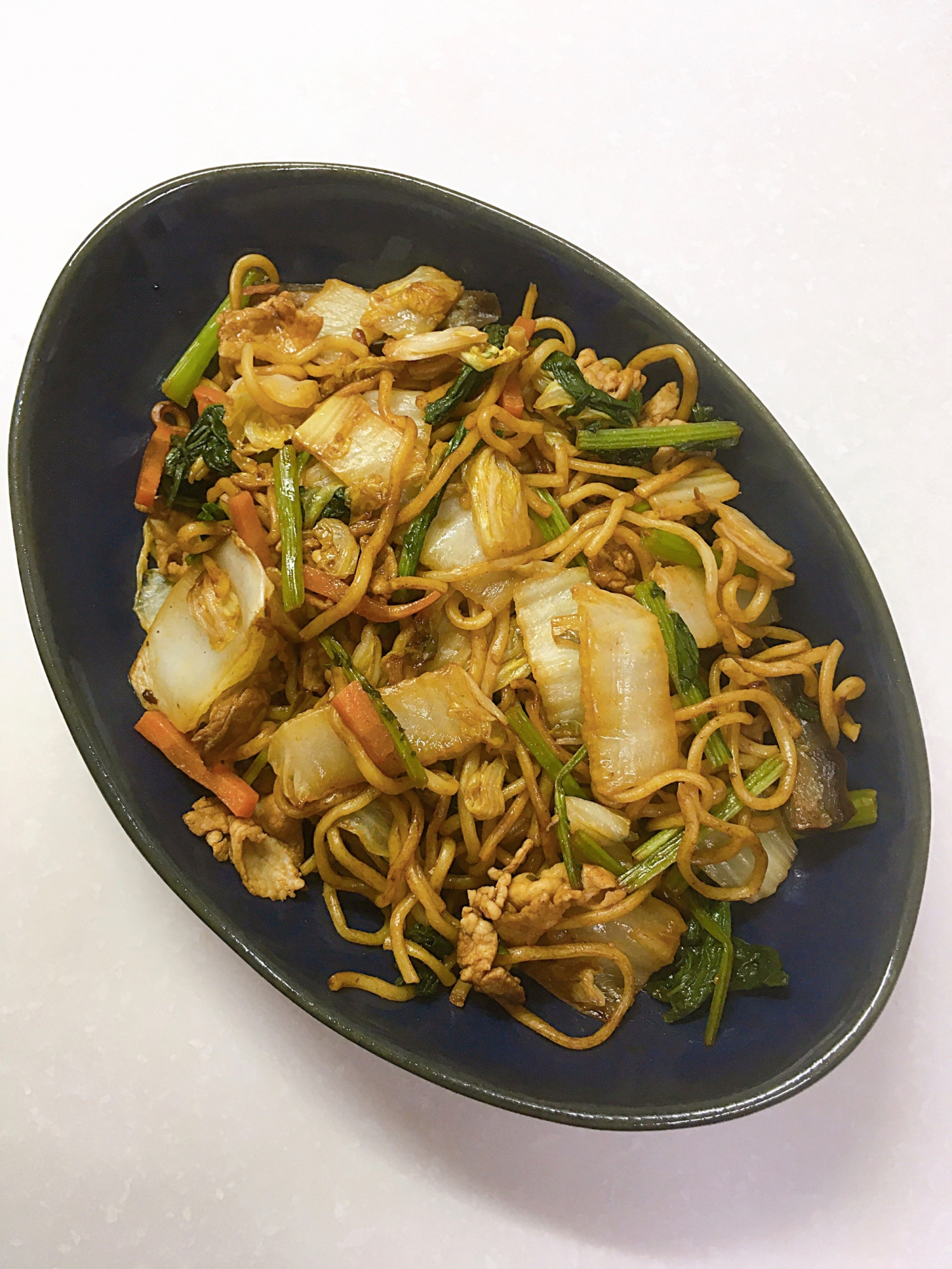 白菜のカレー風味焼きそば♪