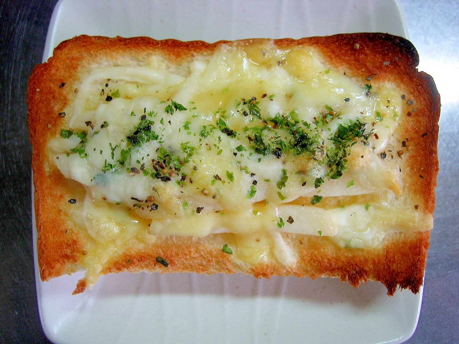 冷凍ポテト＆青海苔のチーズトースト