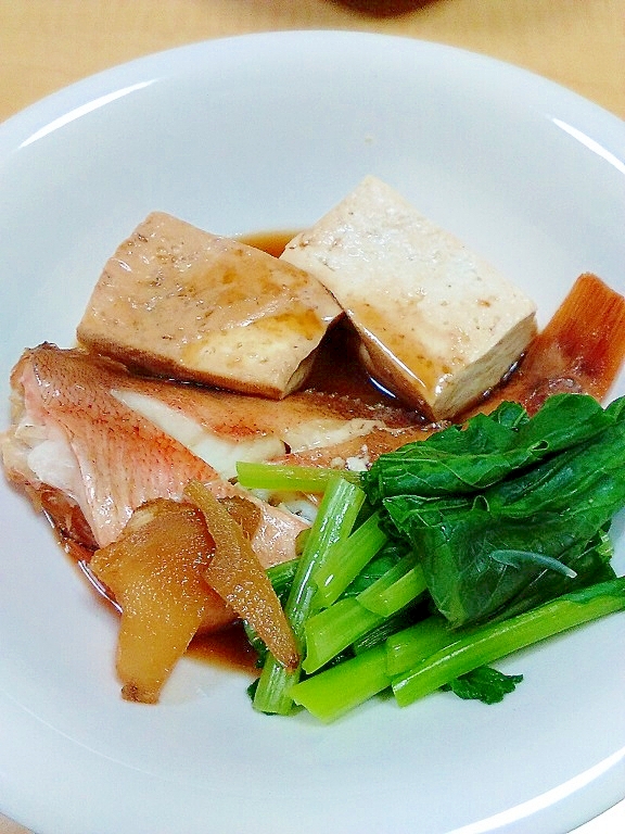 赤魚と豆腐の煮付け