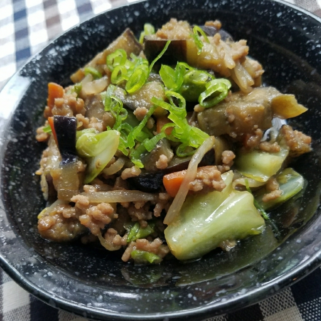 茄子と豚挽き肉の味噌炒め★