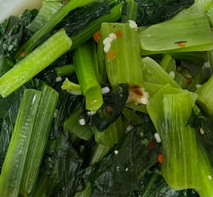 中華屋さんの青菜炒め