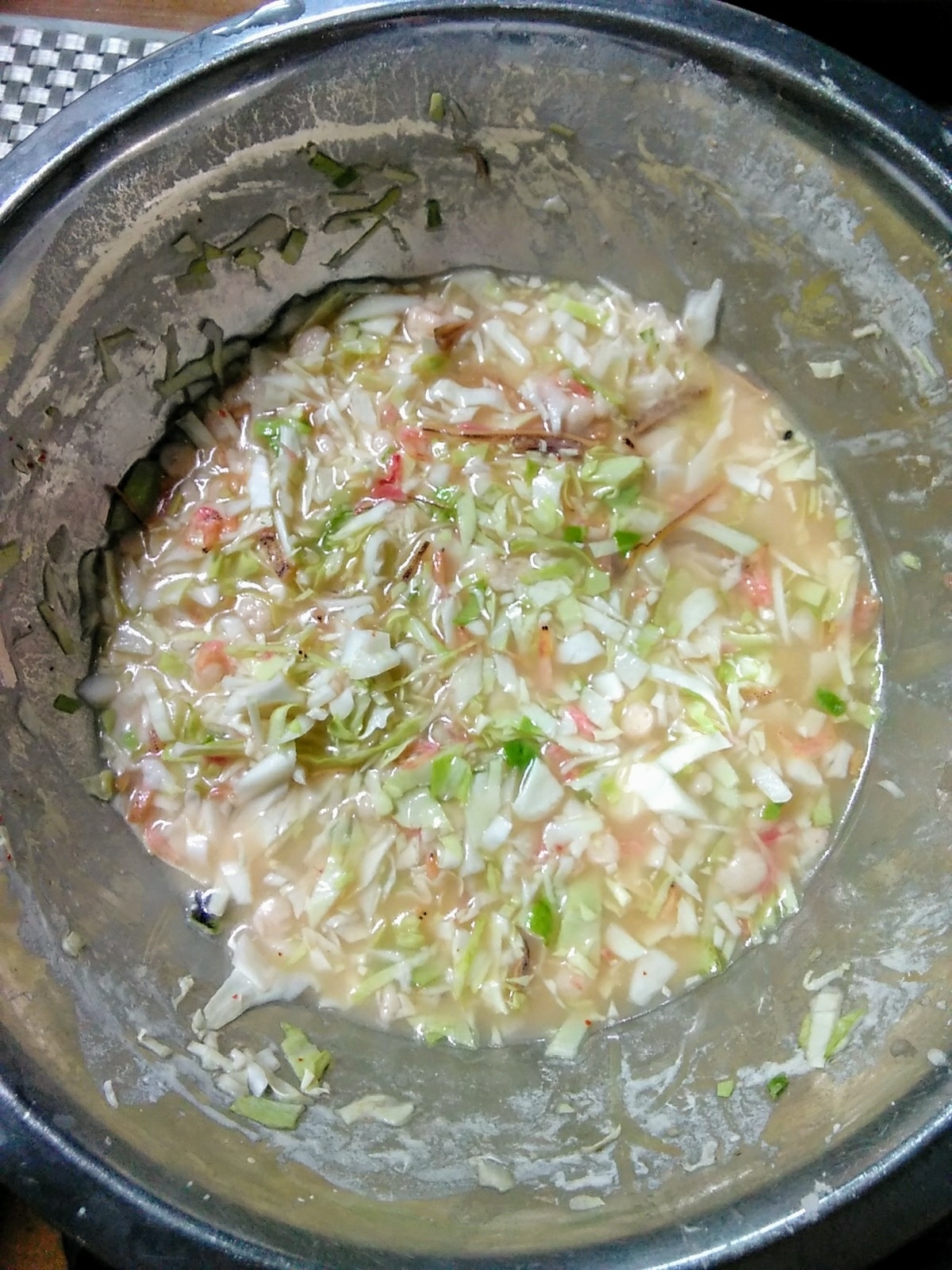 我が家のおこげが美味しい♡もんじゃ