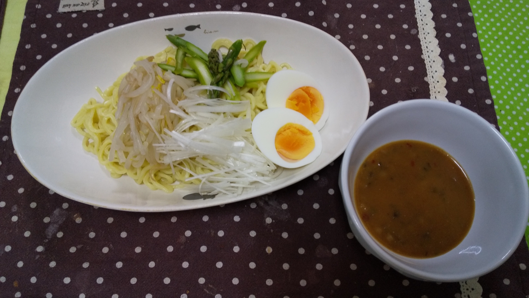 ネギ味噌つけダレ麺