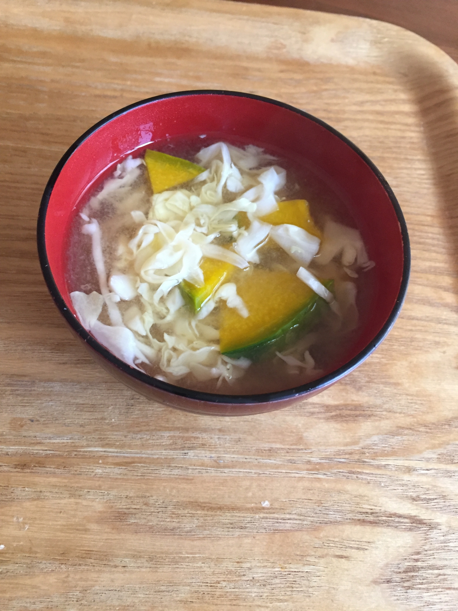 ★かぼちゃとキャベツのお味噌汁★