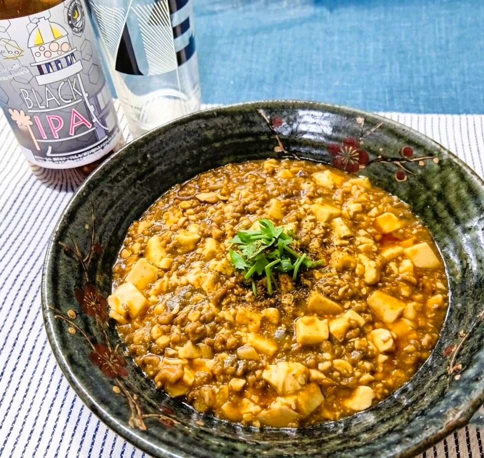 実山椒香る！エリンギと大豆ミートのベジ麻婆豆腐