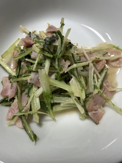 モリモリ食べれる☆水菜のマヨガーリック炒め