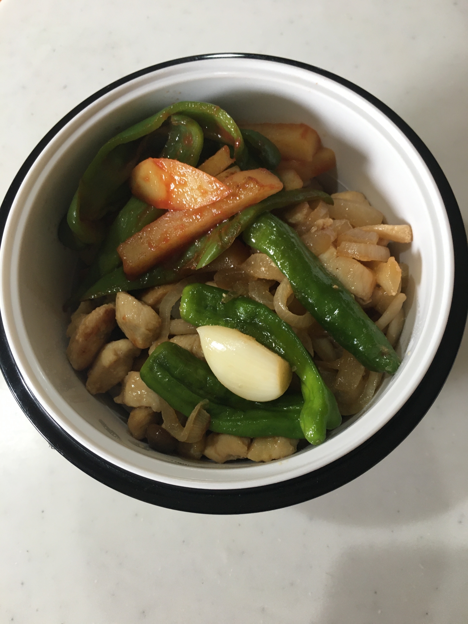 鶏肉と野菜の甘酢炒め