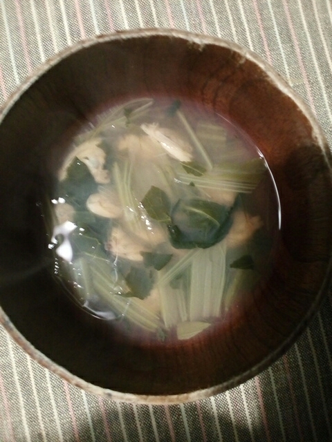 あさりと小松菜のスープ