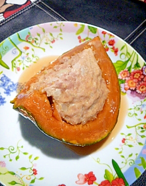 美味しい秘訣はマヨ かぼちゃの肉詰めあんかけ レシピ 作り方 By まめもにお 楽天レシピ