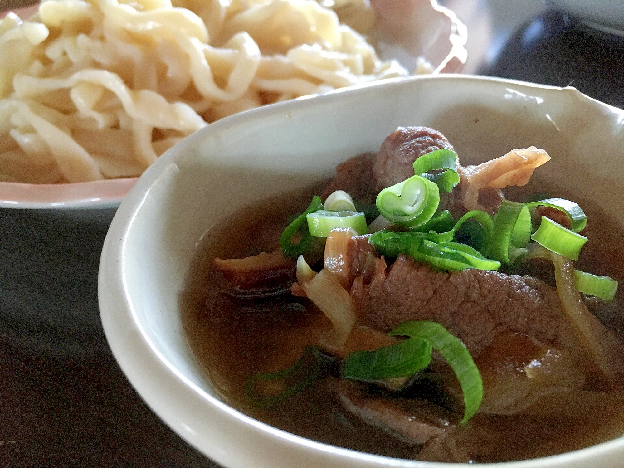 つけ麺バージョンの肉うどん