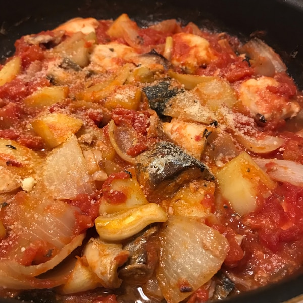 鯖と鶏むね肉のトマトめんつゆ煮込み レシピ 作り方 By みさちゃん 楽天レシピ 鯖と鶏むね肉のトマトめんつゆ煮込み レシピ 作り方 By みさちゃん 楽天レシピ