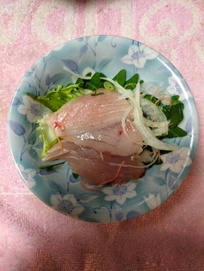 お刺身サラダ 野菜と一緒に♡