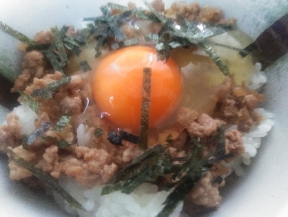 お昼に。簡単そぼろ丼