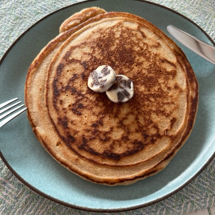 ５で覚える/乳・油なし　豆腐と米粉のパンケーキ