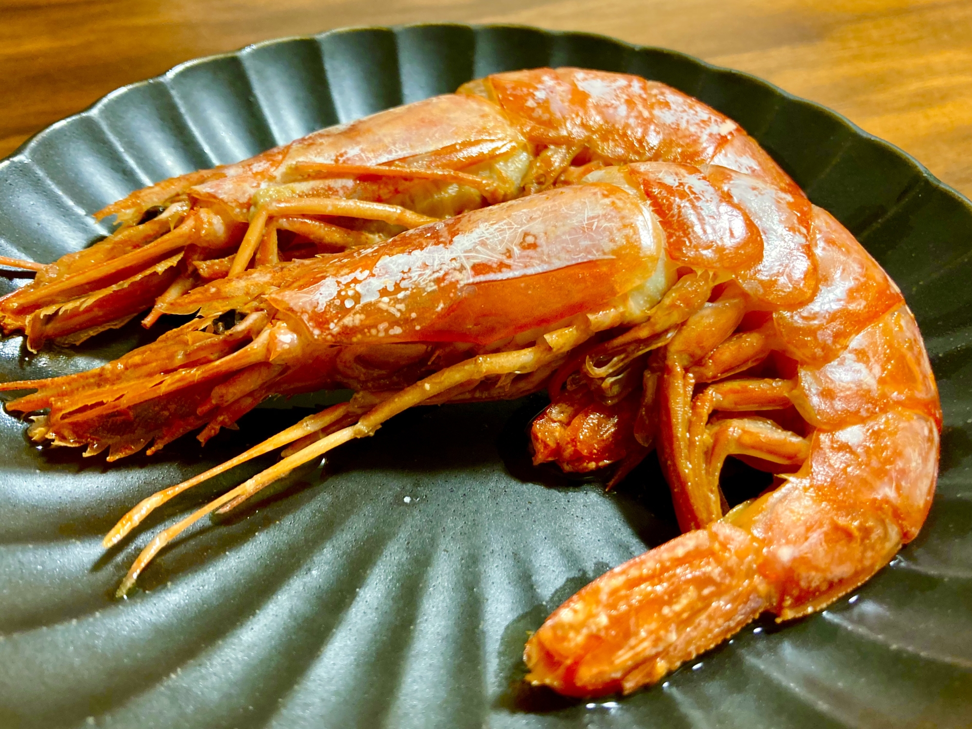 フライパンで簡単♪赤エビの酒蒸し